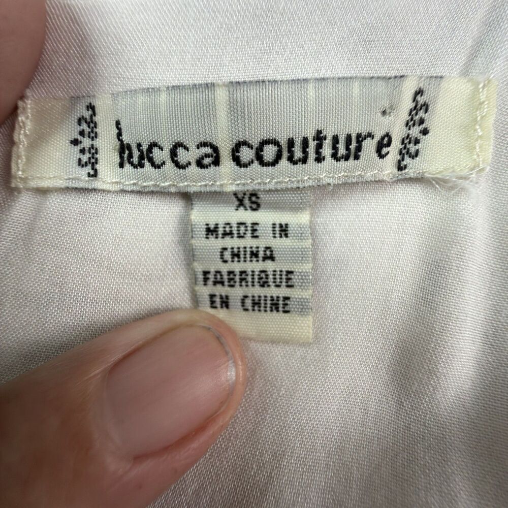 lucca couture floral fit flare mini dress spaghetti straps cottagecore rayon xs - Picture 3 of 10